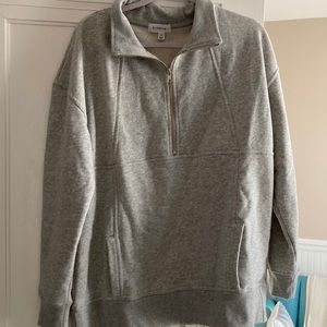 Evereve grey quarter zip.  Medium